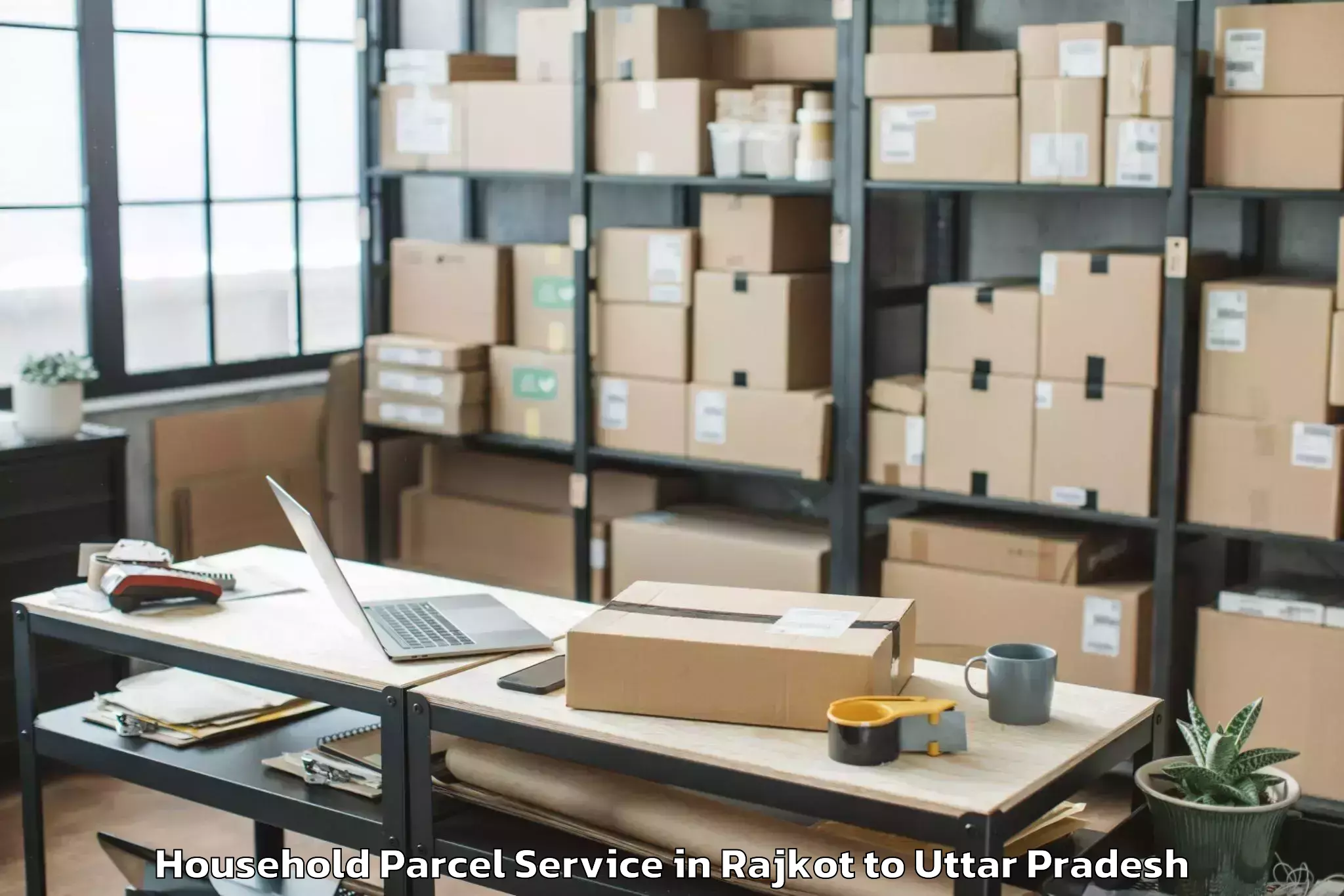 Reliable Rajkot to Siddharth University Kapilvast Household Parcel